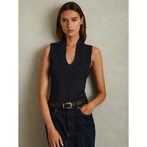 REISS Kimmy Knitted Sleeveless V-Neck Vest